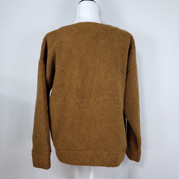 NEW-J Crew Teddy Cropped Sherpa Pullover Sweater - Picture 5 of 7